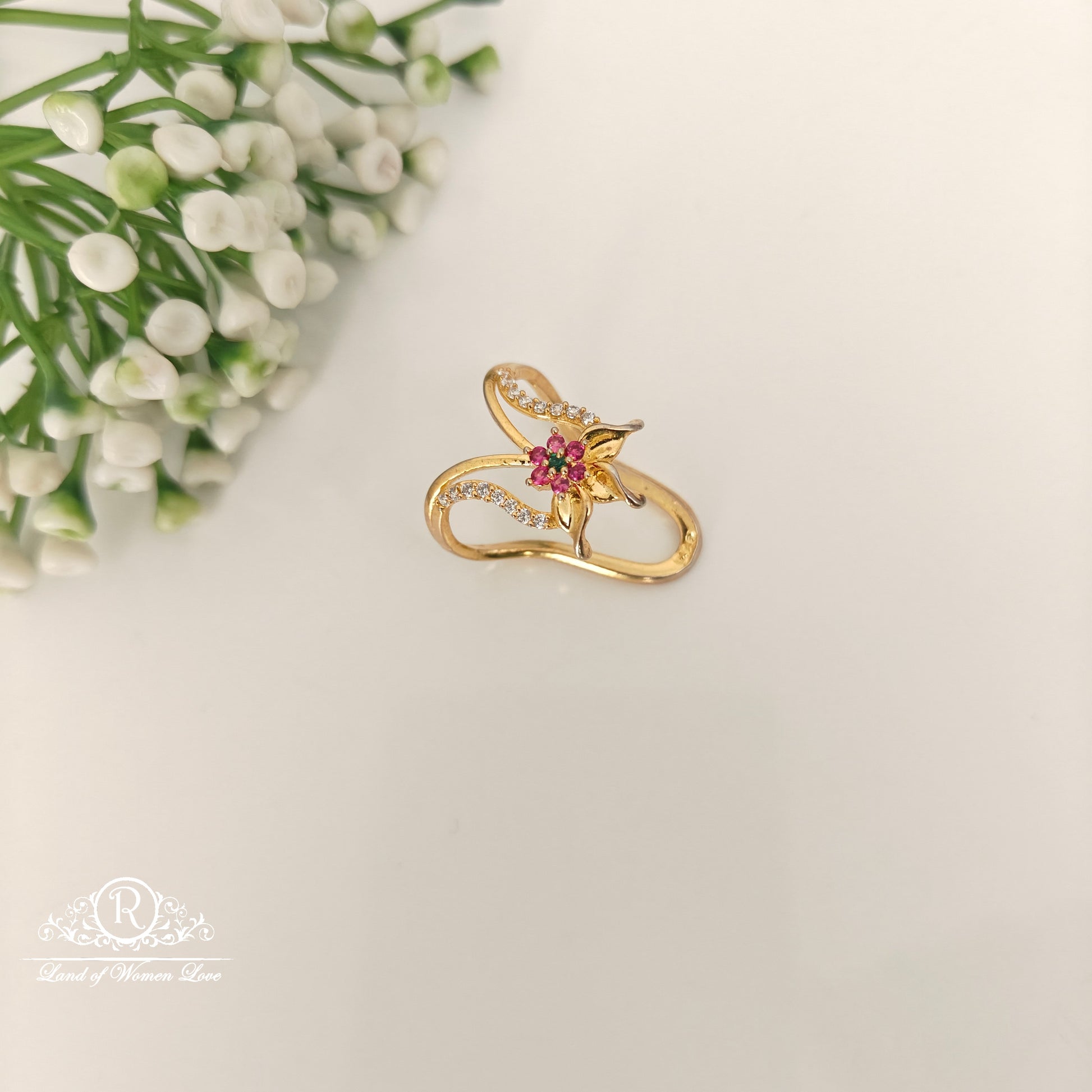 earrings silver flower design finger ring 92.5 silver ramala jewelry / ramala collections