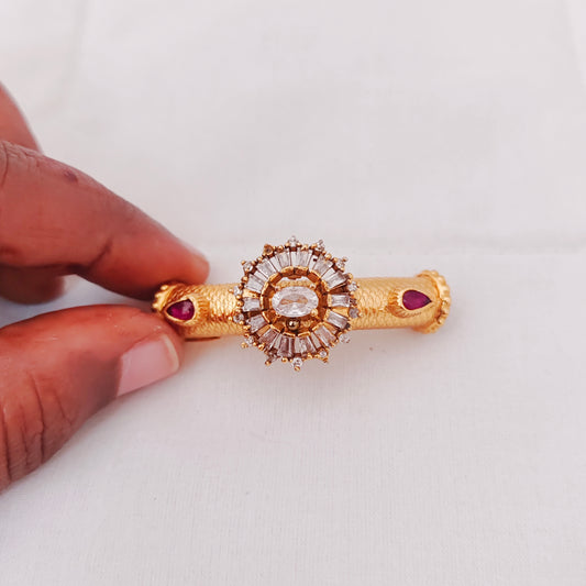 bangle silver cz- gold polish bangles top design -rcjr312 cz 92.5 silver ramala jewelry / ramala collections