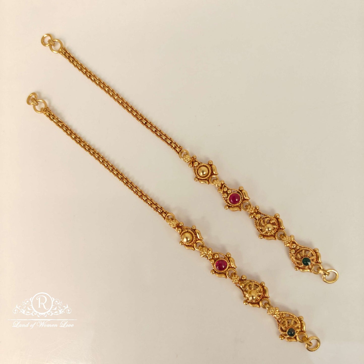 silver earchains-rc85-70cp097 92.5 silver ramala jewelry / ramala collections