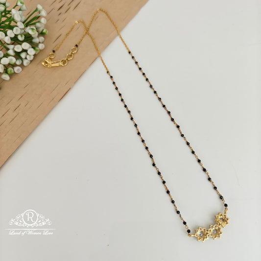 92.5 silver simple and Cute black beads - RCNJ025