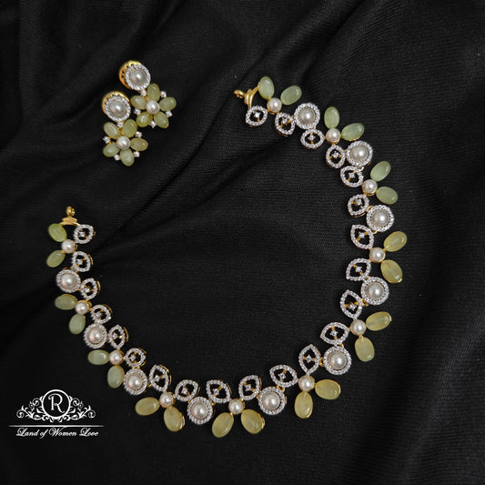 earrings silver multi colour gem beads necklace-rccp259 92.5 silver ramala jewelry / ramala collections