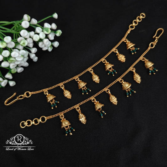 92.5 silver simple and cute ear chains - rcbg036 92.5 silver ramala jewelry / ramala collections