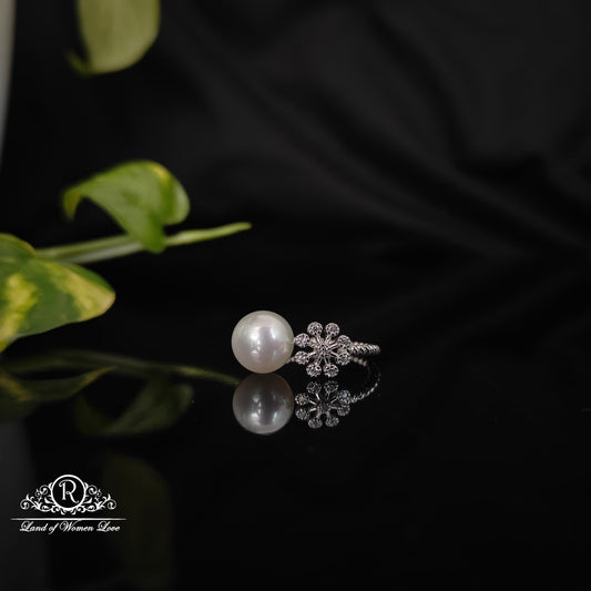 ring silver flower modelb finger ring -rcra41 92.5 silver ramala jewelry / ramala collections