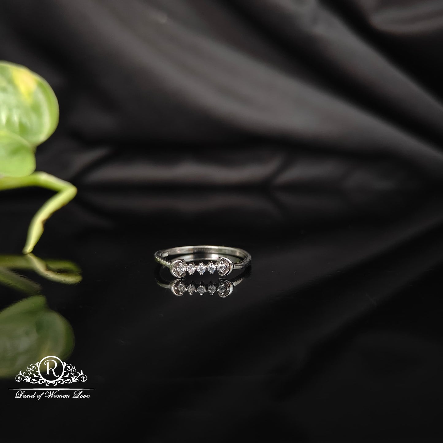 ring silver rodhium polish -rcra76 92.5 silver ramala jewelry / ramala collections