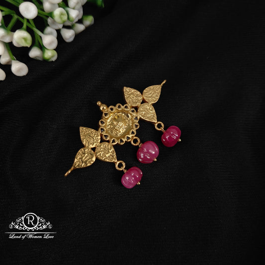 92.5 silver kundhan  mala locket cum chocker pendant with hanging -RCL62-6