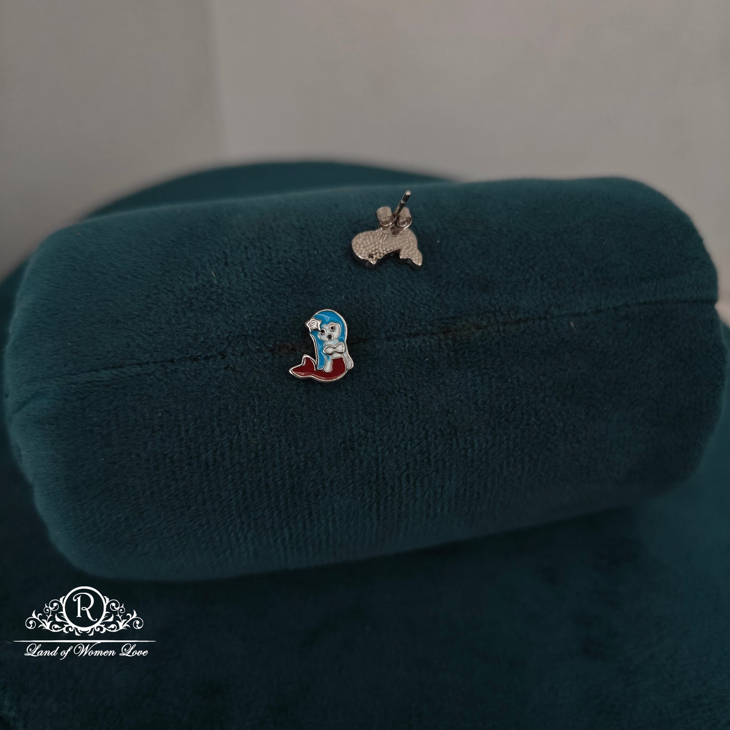 92.5 silver simple and Cute kids earrings -RCHK0175