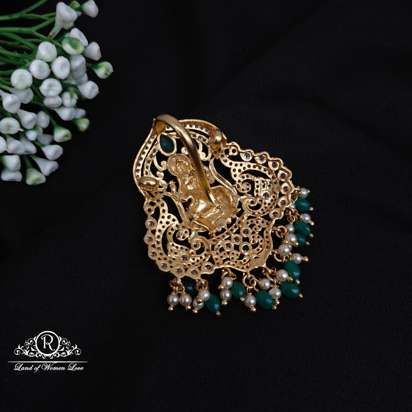 92.5 silver simple and Cute Lakshmi Devi Design pendent with hanging -RCM318