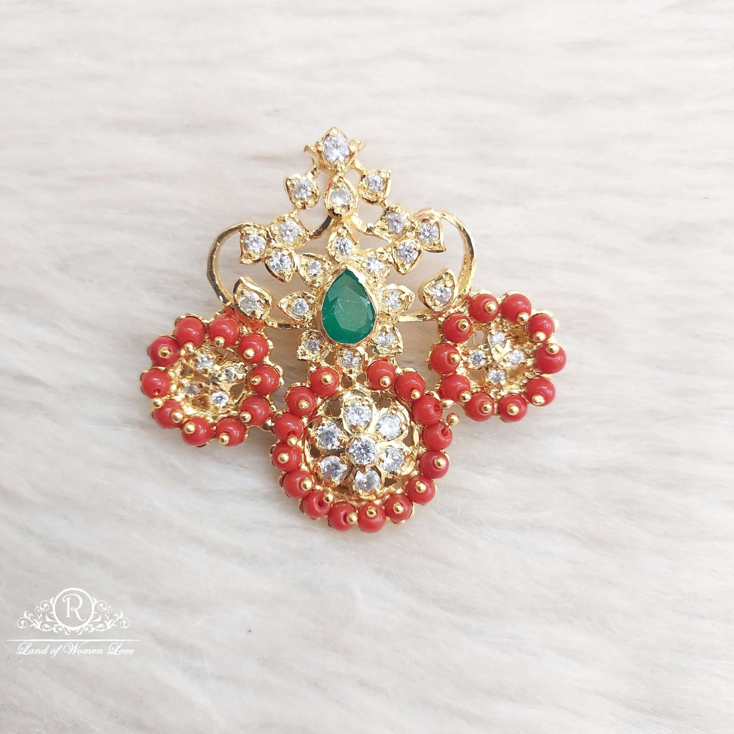 silver coral locket-s771 coral 92.5 silver ramala jewelry / ramala collections