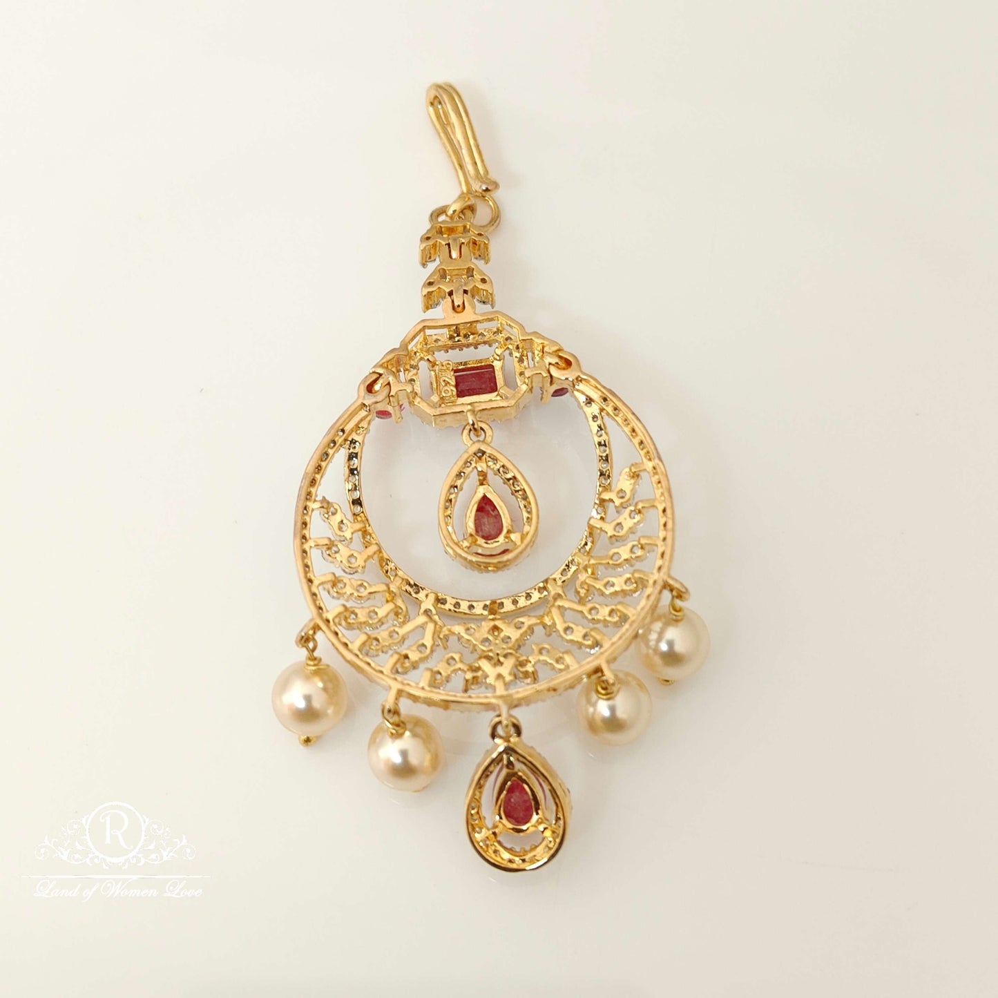 Silver Diamond Replica Design CZ-Stones Tikkas-RCCP33