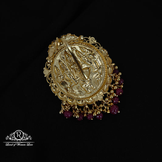 92.5 Silver Pendant with pumpkin beads-RCCP427