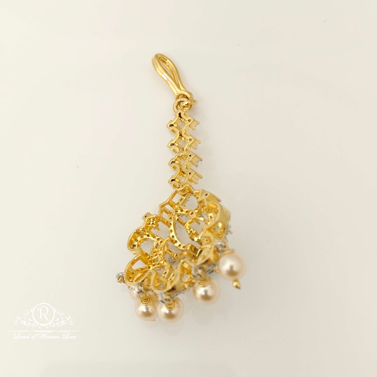 Silver Diamond Replica Design CZ-Stones Tikkas-RCCP43