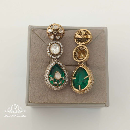 Silver Moissanite Design Earrings-RCM768