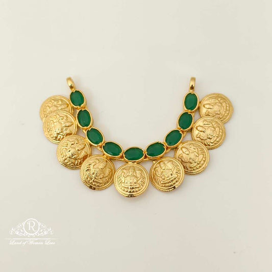 silver lakshmi devi kasula design mala locket -rc87-55p01 92.5 silver ramala jewelry / ramala collections