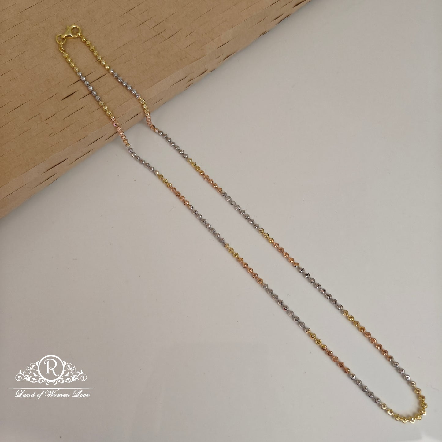 chain 92.5 silver imported italian 3 tone chain-rcra124 92.5 silver ramala jewelry / ramala collections
