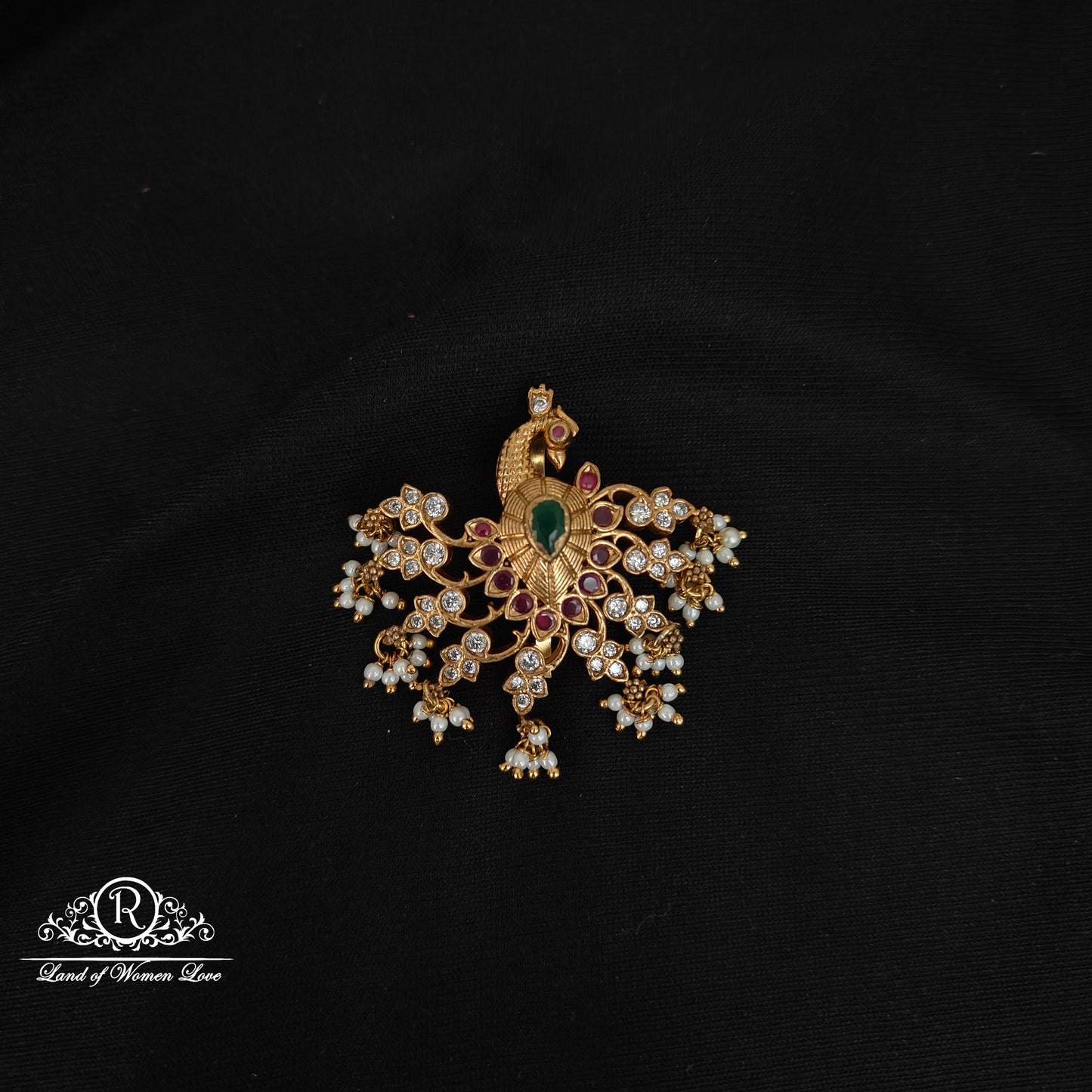 pendant 92.5 silver peacock design pendant-rchr02 92.5 silver ramala jewelry / ramala collections