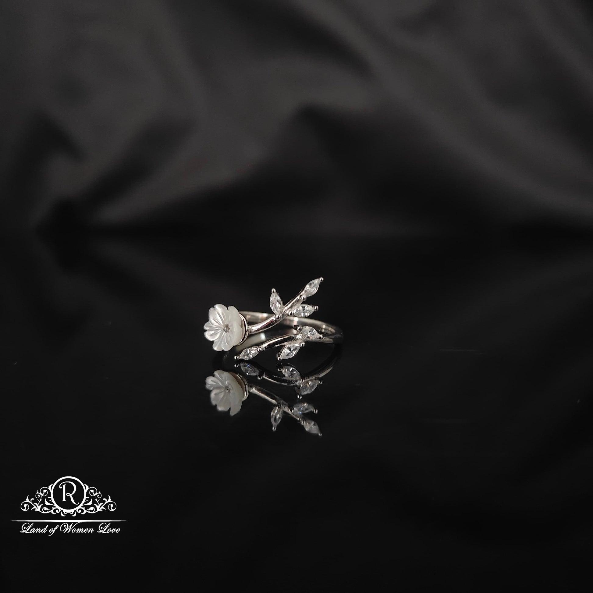 ring silver rodhium polish finger ring-rcra35 92.5 silver ramala jewelry / ramala collections