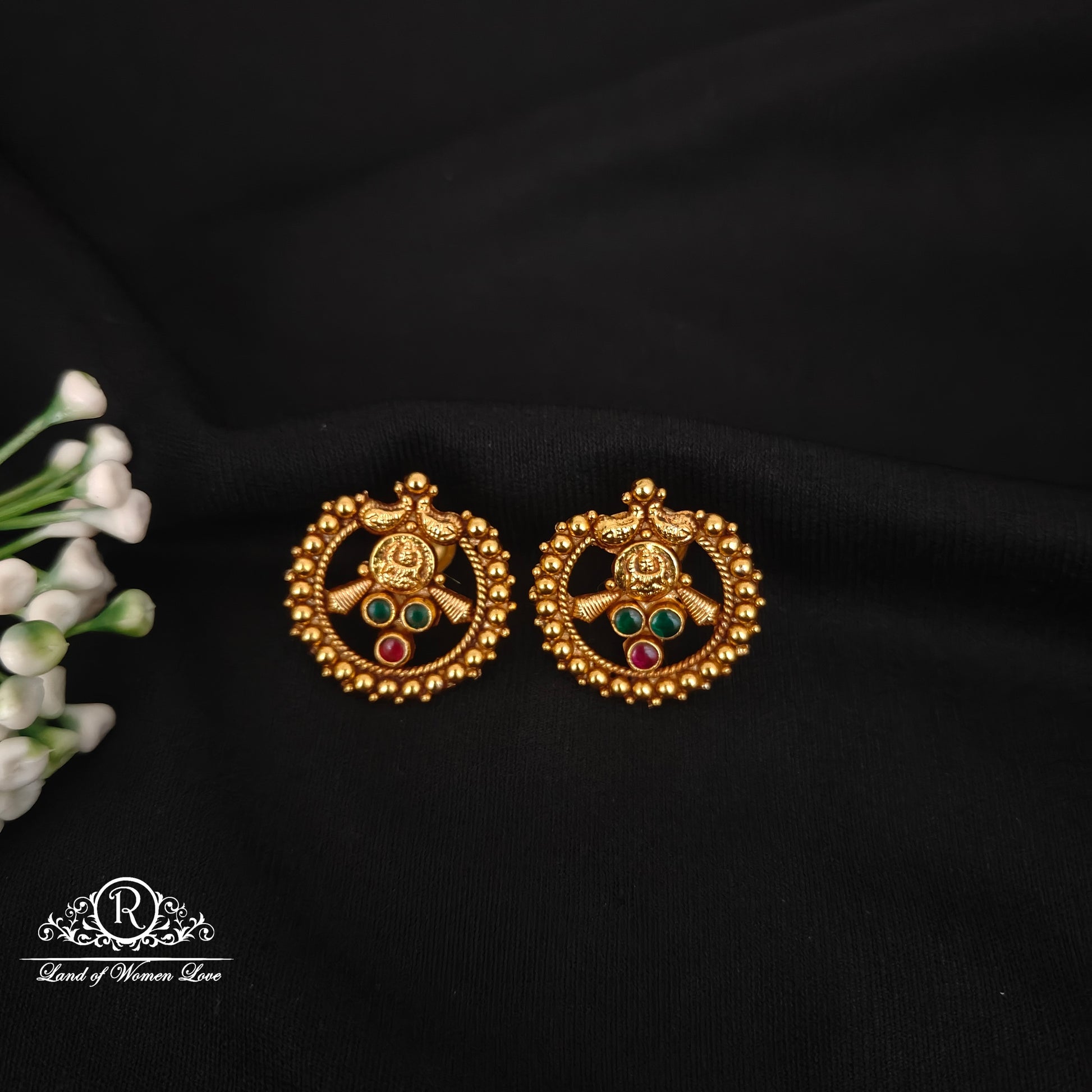 earrings 92.5 silver simple and cute earrings - rcjr962 92.5 silver ramala jewelry / ramala collections