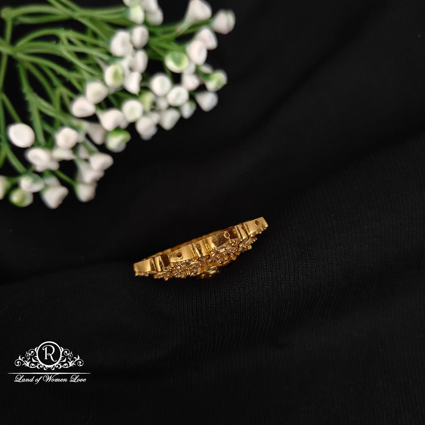 92.5 silver simple and Cute side pendant with CZ- stones -RCJR895