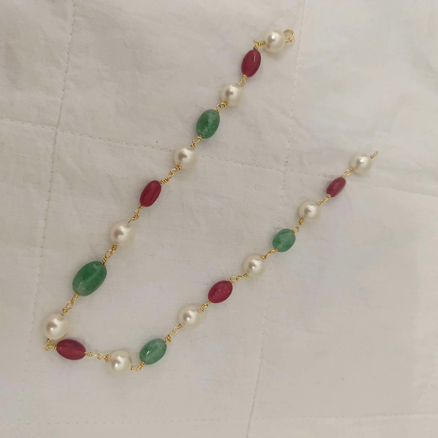 Silver pearl chain - RCH304