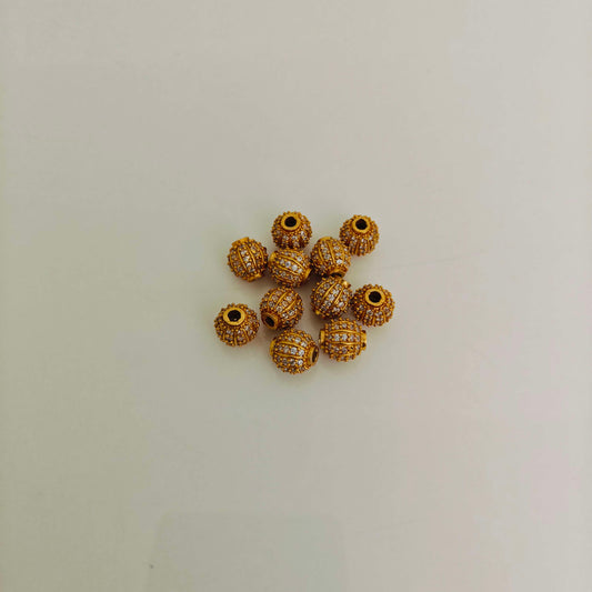 simple and cute silver cz- white stones balls -rcjr-710 cz 92.5 silver ramala jewelry / ramala collections