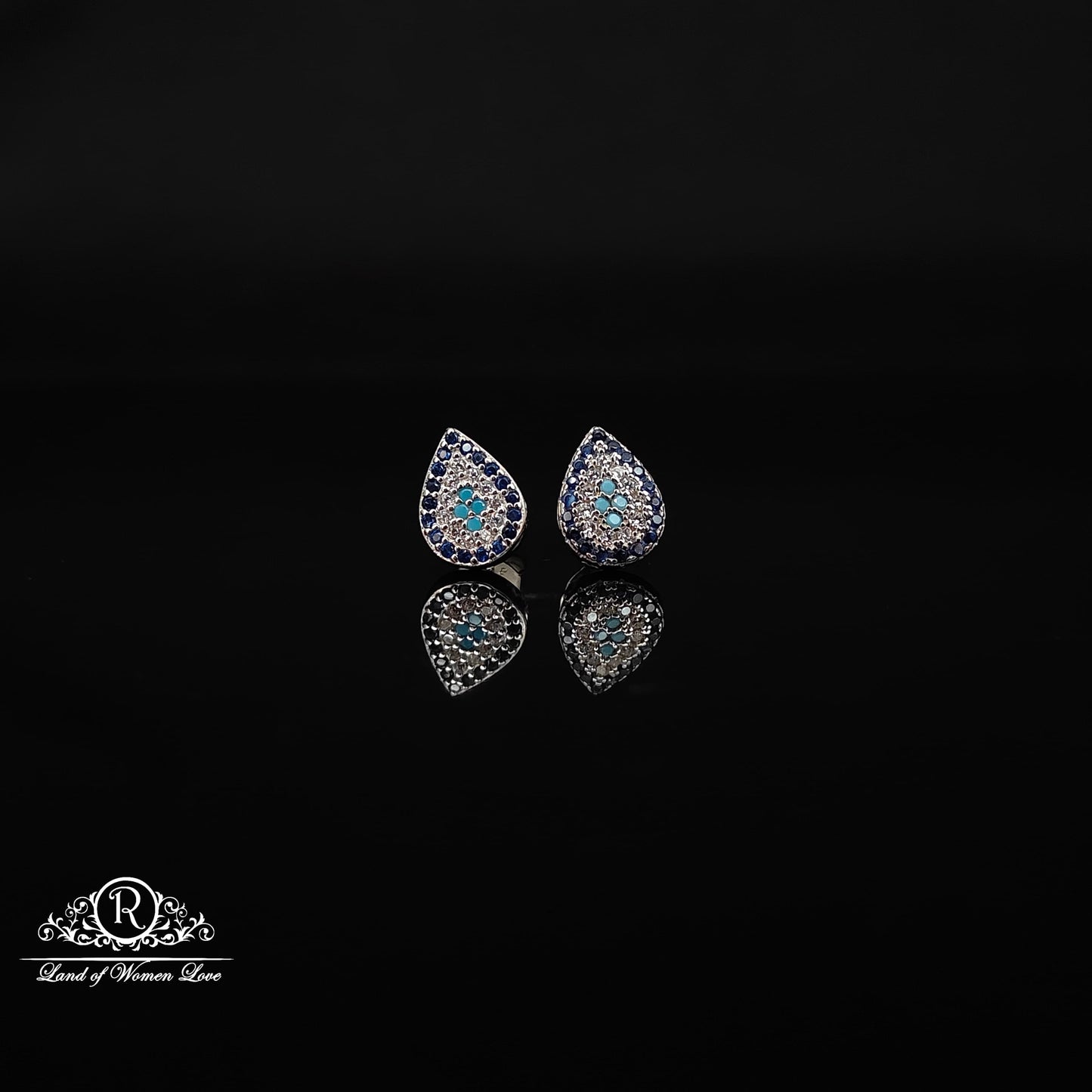 stud silver small earrings -rchs38-6 92.5 silver ramala jewelry / ramala collections