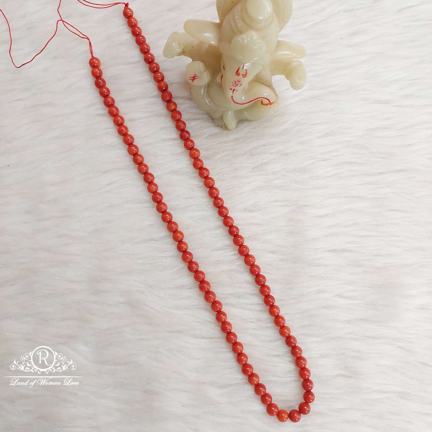 coral 5mm beads-b029 coral 92.5 silver ramala jewelry / ramala collections