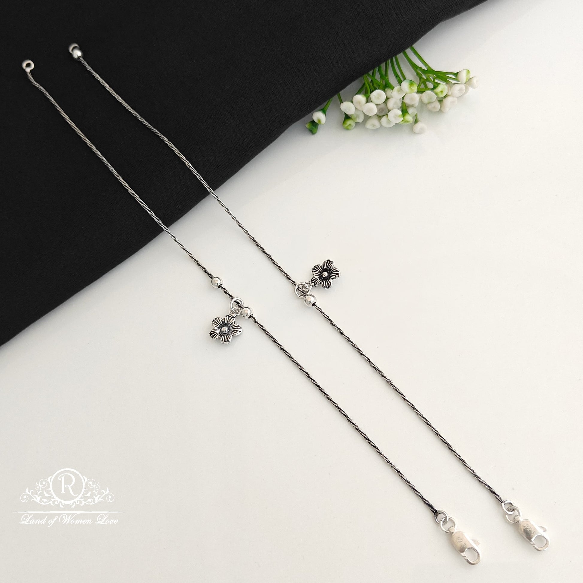 silver anklets-rcra121 92.5 silver ramala jewelry / ramala collections