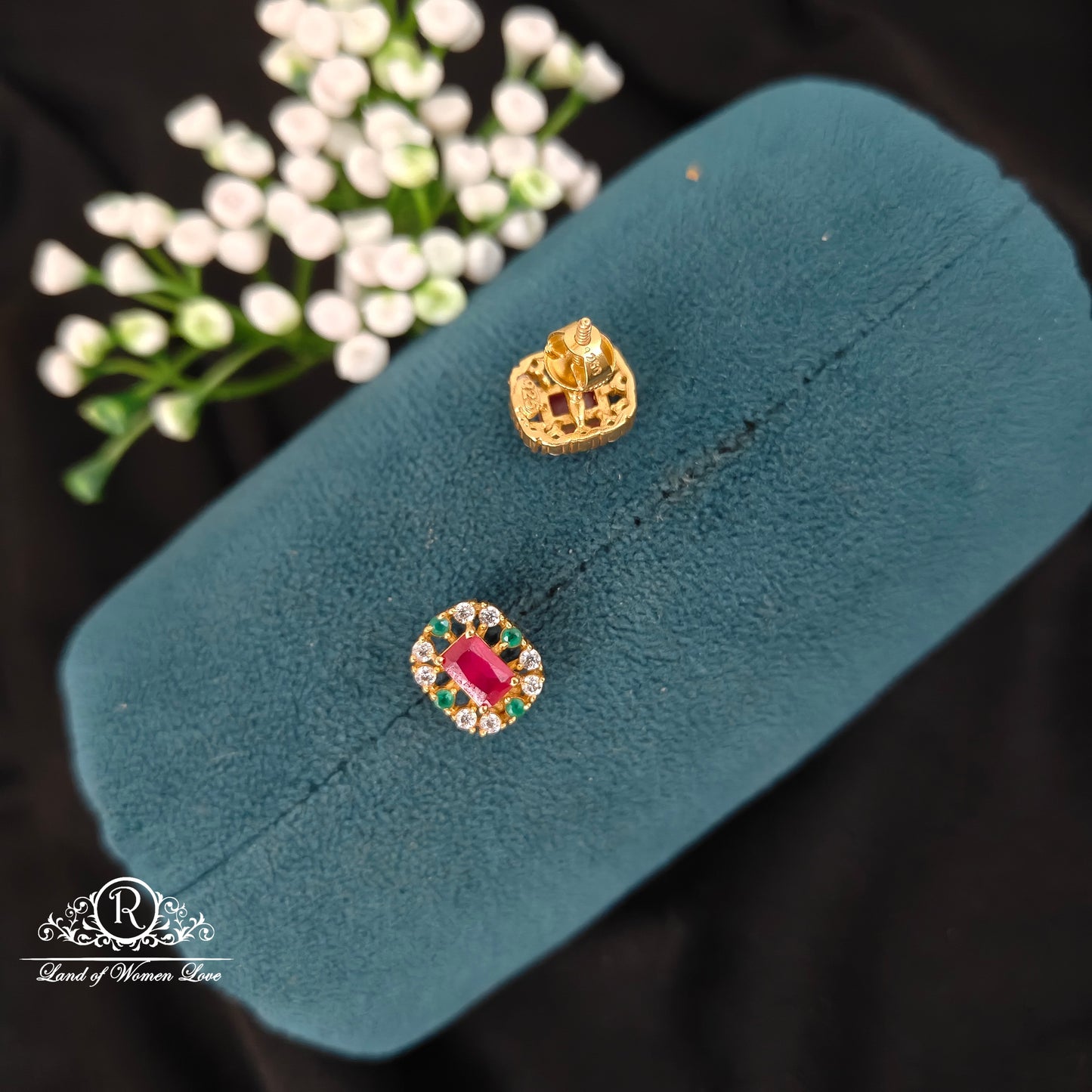 Silver simple and Cute earrings -RCBG0101