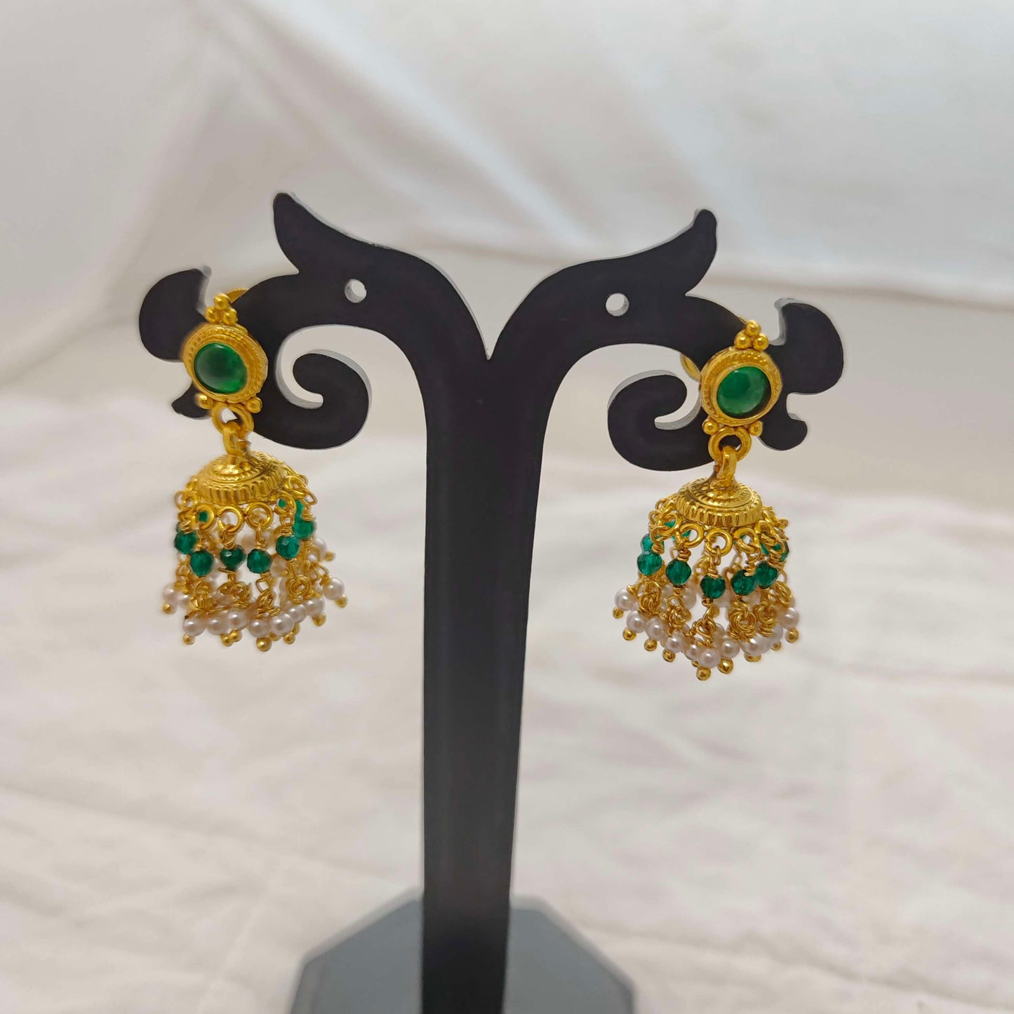 jhumka silver hanging jhumkas- rcjr364 92.5 silver ramala jewelry / ramala collections