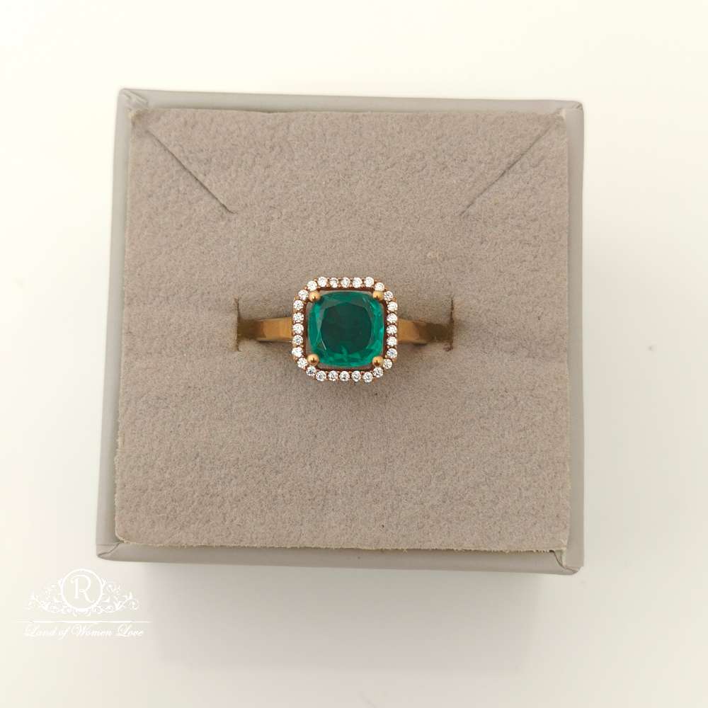 ring silver green stone design finger ring-rcmj176 92.5 silver ramala jewelry / ramala collections