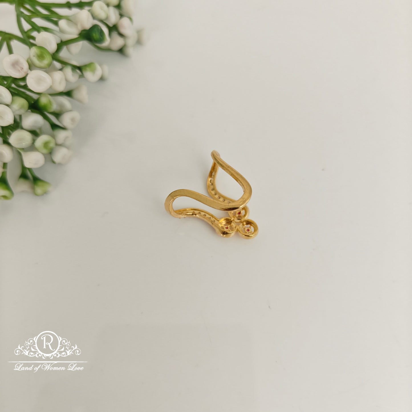 92.5 silver simple and Cute CZ- stones Vanki Ring -RCDS388