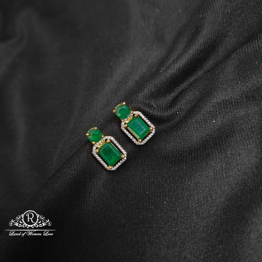 earrings 92.5 silver diamond finishing earrings-rccp340 92.5 silver ramala jewelry / ramala collections