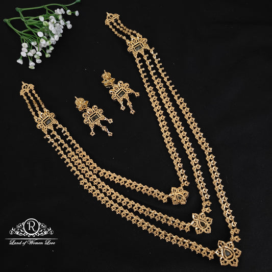 Silver cute and beautiful haram with earrings -RCDS0053