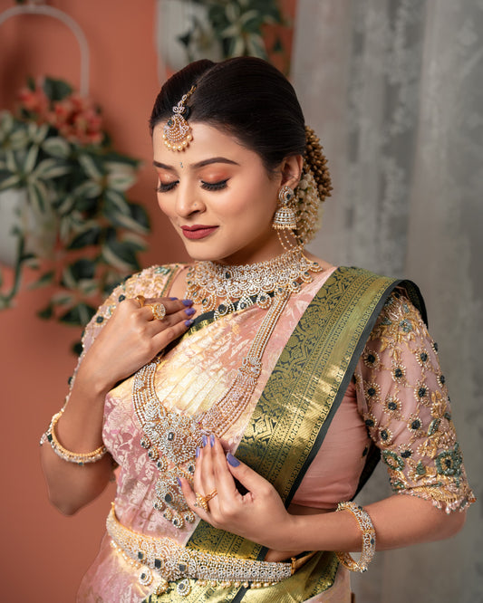 Diamond finishing CZ-stones Silver Chocker-RCCP225