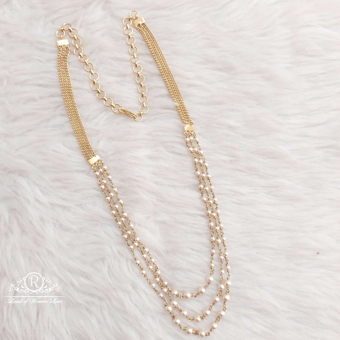 Silver pearl chain-RI18