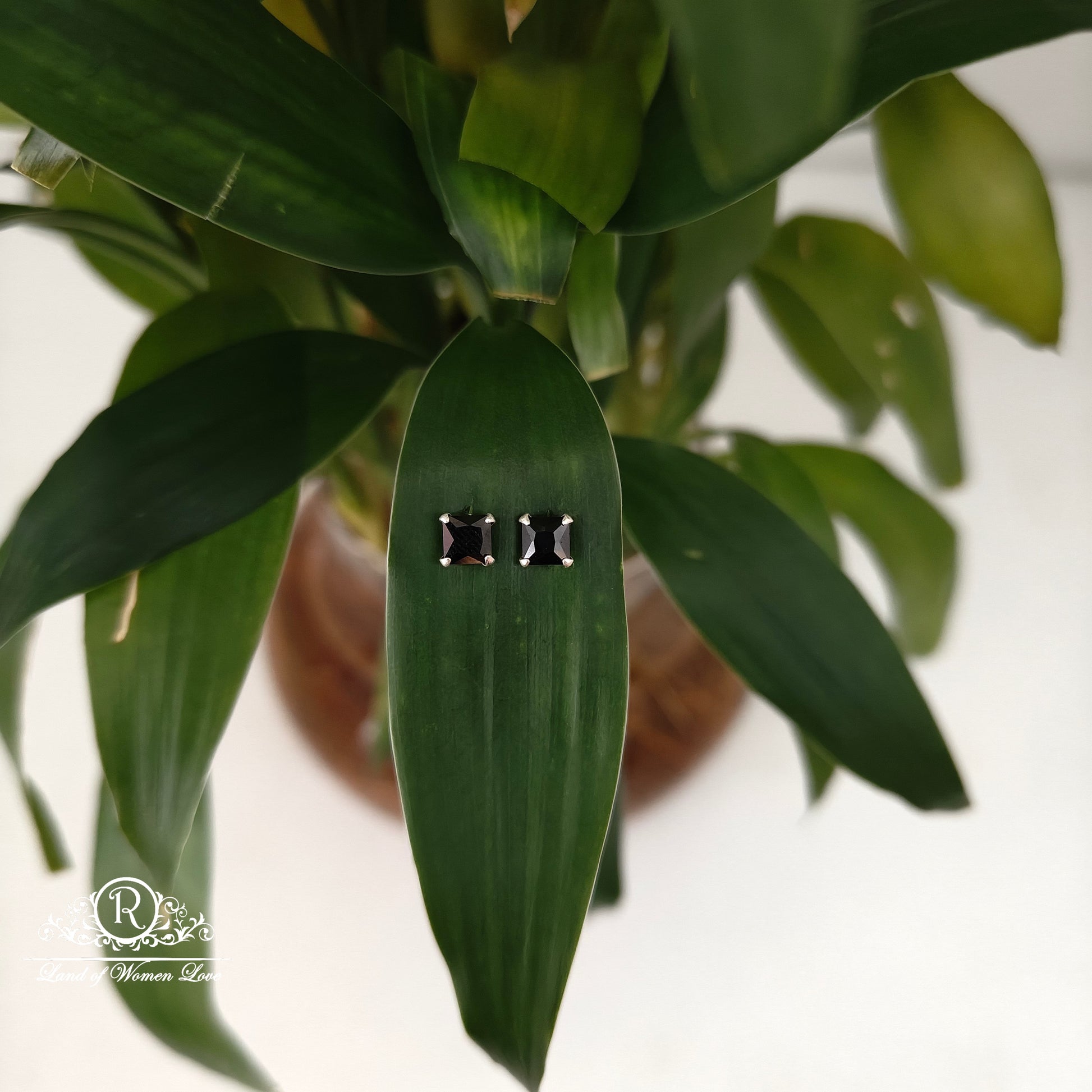 earrings 92.5 silver simple and cute earrings - rchs52-3 92.5 silver ramala jewelry / ramala collections