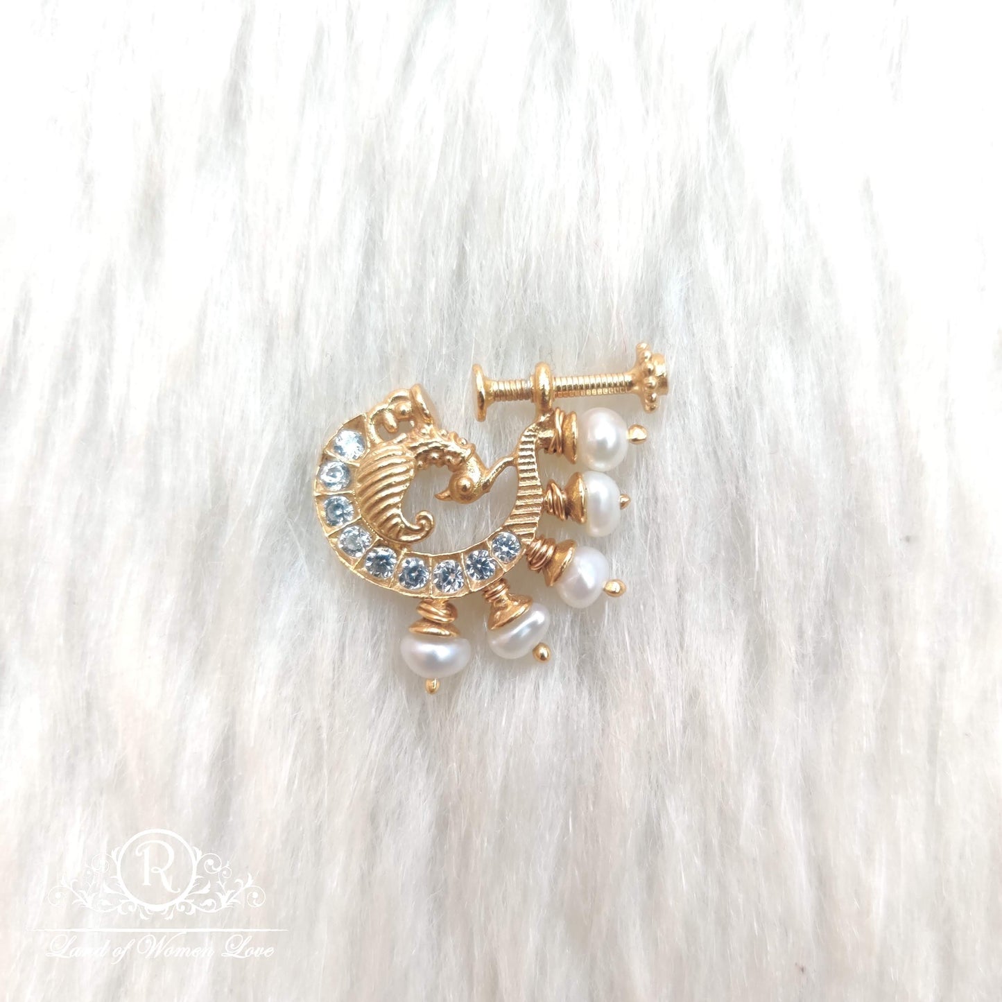 silver nose pins-ra95 92.5 silver ramala jewelry / ramala collections