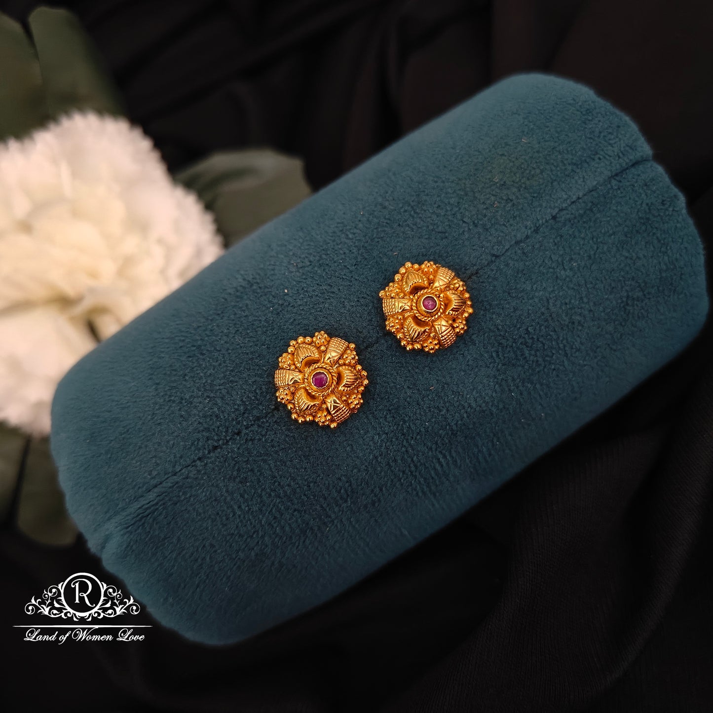 earrings silver flower design earrings rcms047 92.5 silver ramala jewelry / ramala collections