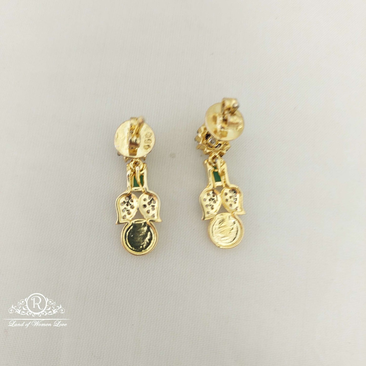 Silver Black CZ- Stones Earrings With Necklace-M206M207