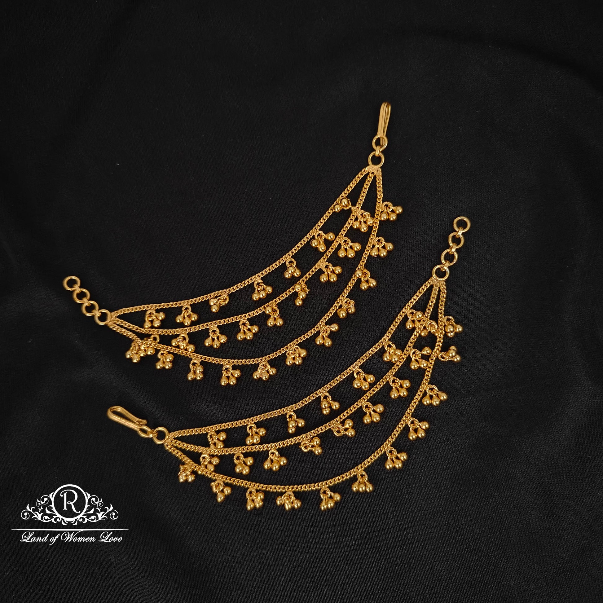 92.5 silver beautiful earchains-rcjr826 92.5 silver ramala jewelry / ramala collections