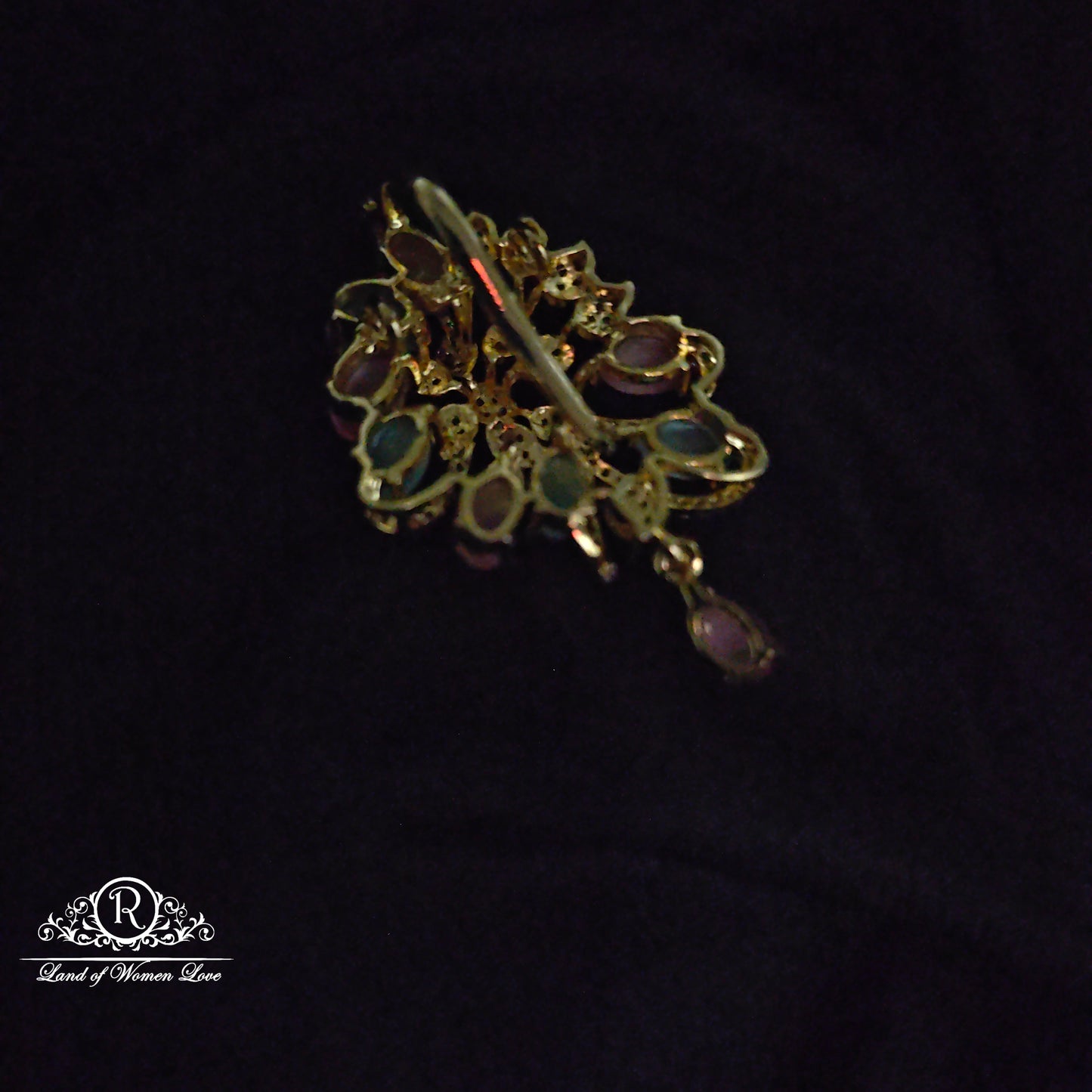 Silver CZ- stone earrings -RCDS428