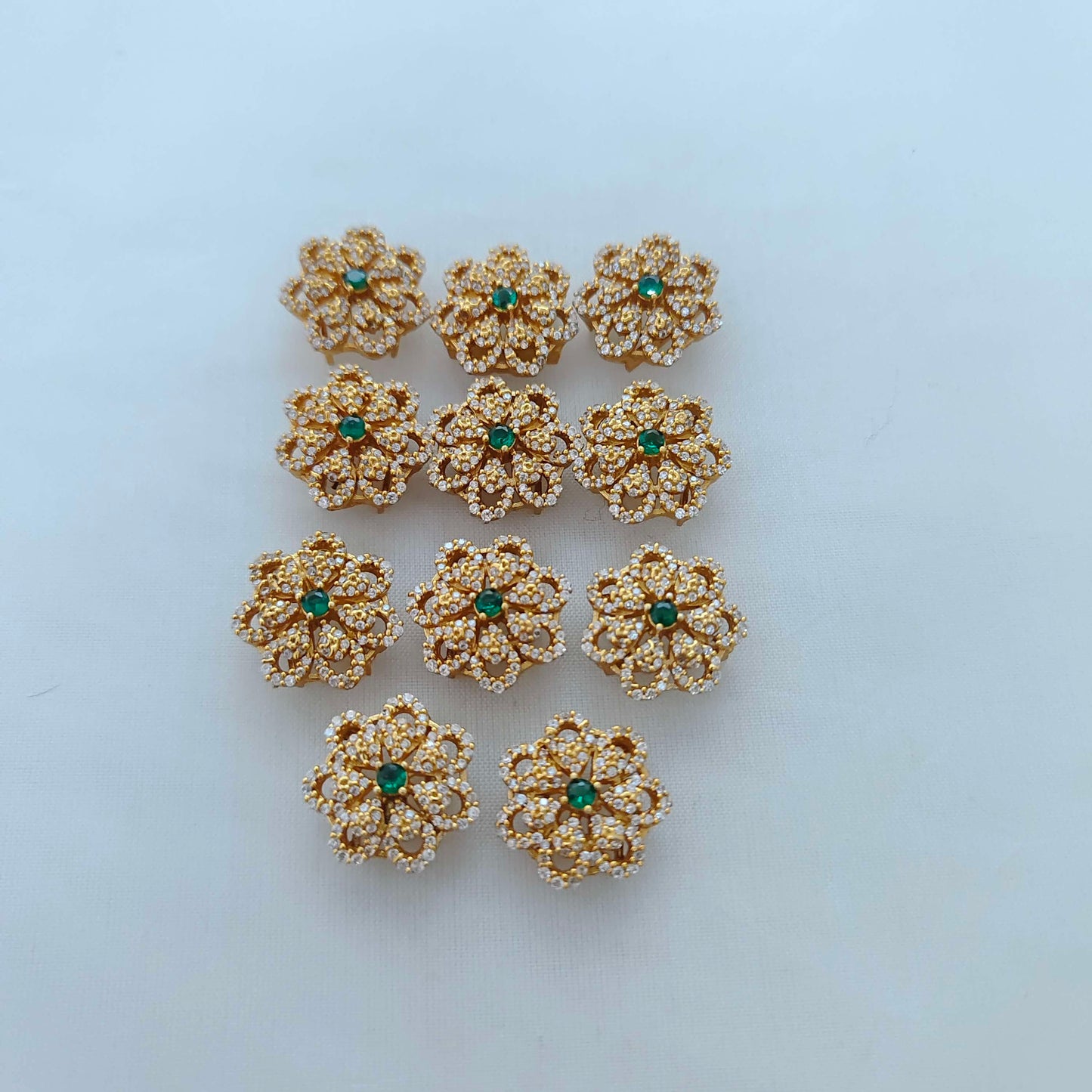 Silver flower side lockets-RCD374