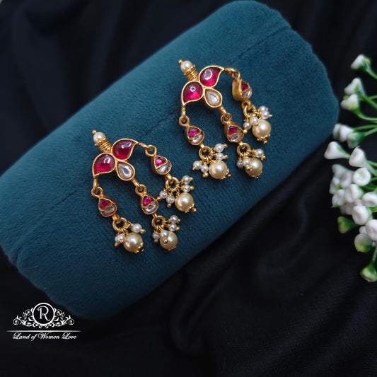 earrings silver kundan earrings-rcpk08 kundan 92.5 silver ramala jewelry / ramala collections