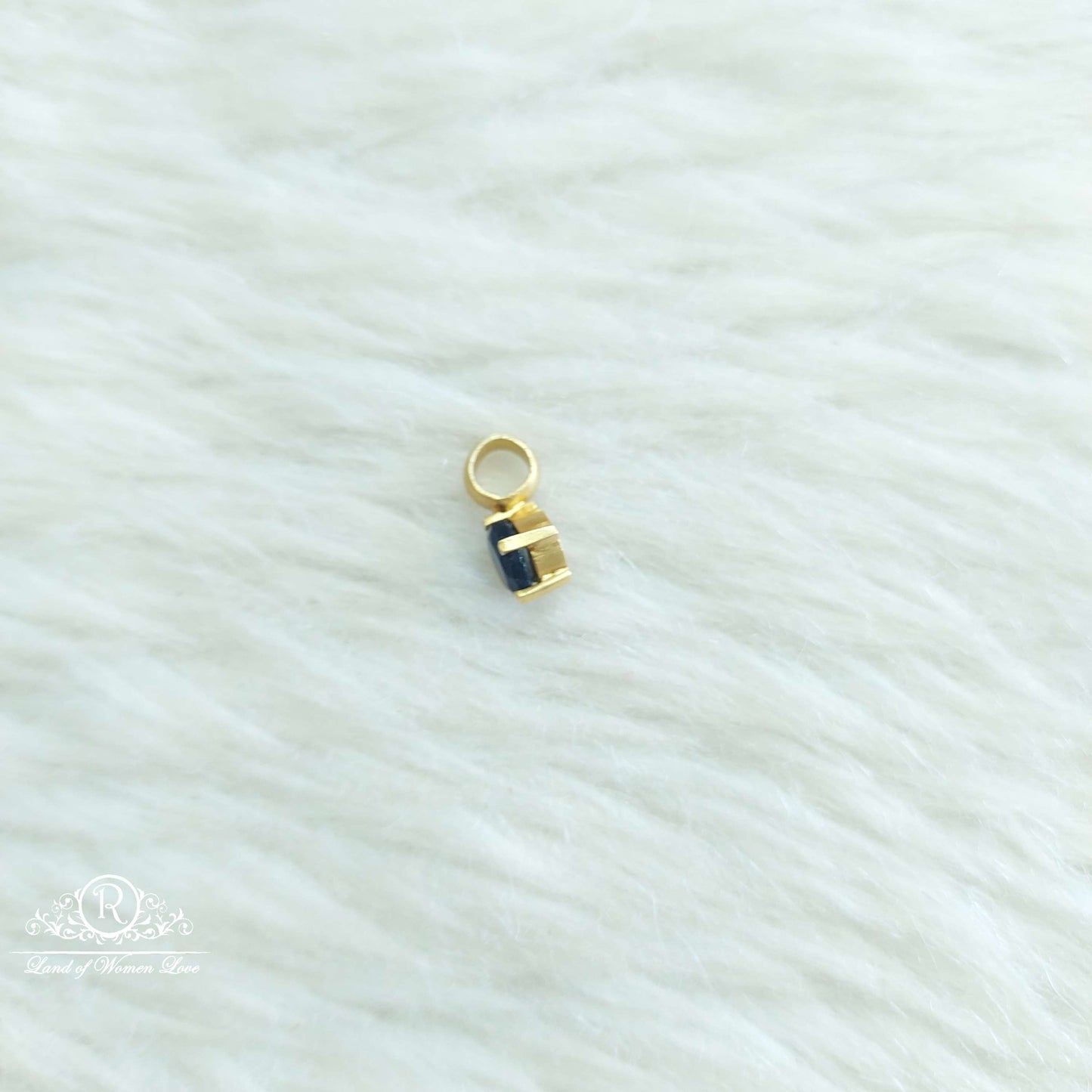 Silver Small Blue Stone Locket-SA572