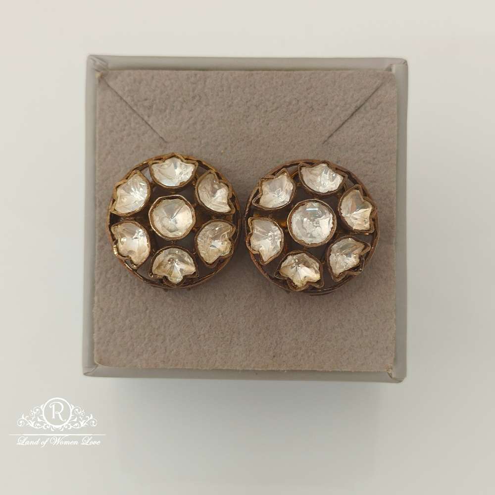 stud silver moissanite stud design earrings-rcm766 moissanite 92.5 silver ramala jewelry / ramala collections