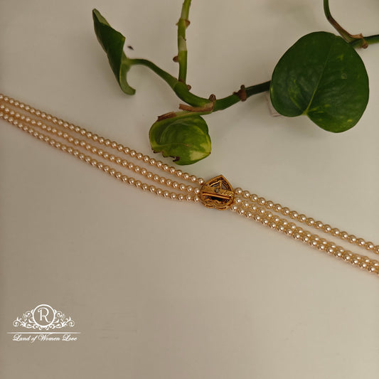 92.5 silver simple and Cute pearls chocker with  chocker pendant-RCH962