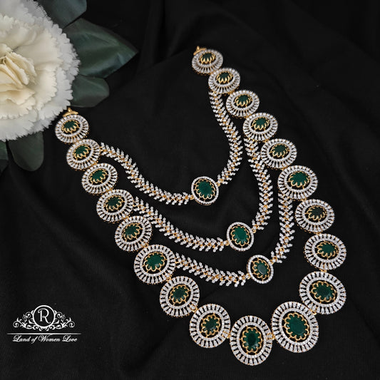 haram 92.5 silver simple and cute diamond finishing haram -rc06m1267 92.5 silver ramala jewelry / ramala collections