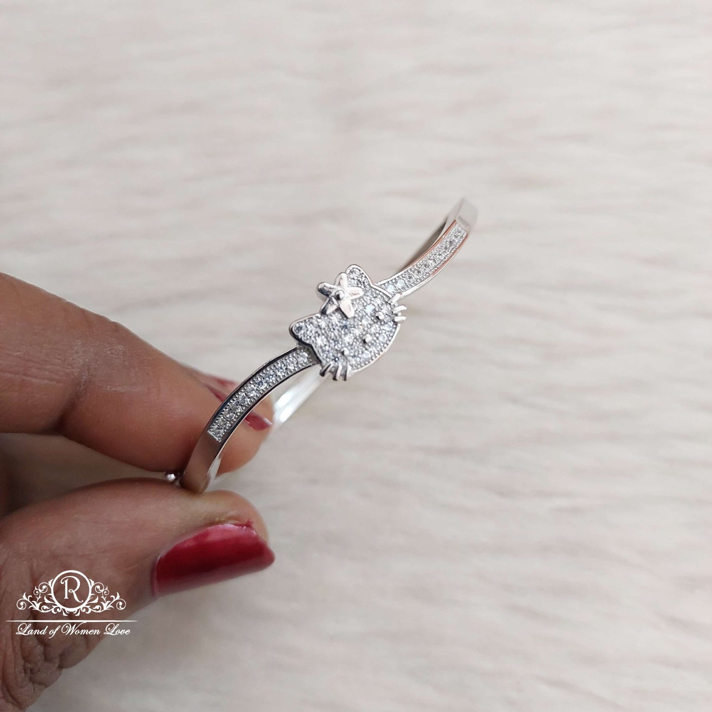 Silver Kids Kada bangle-S586