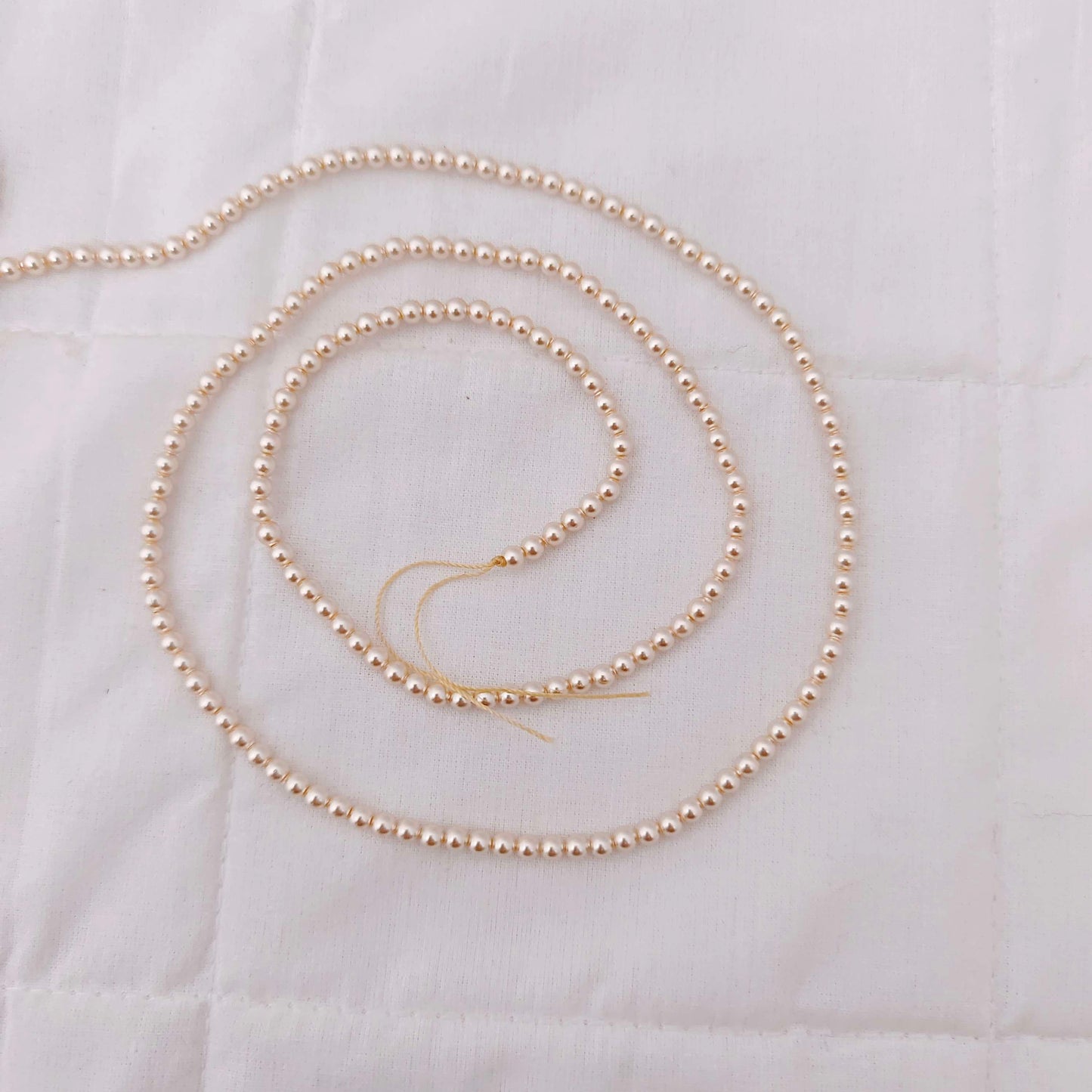 swarovski pearls 3mm light gold colour -RCMJ95