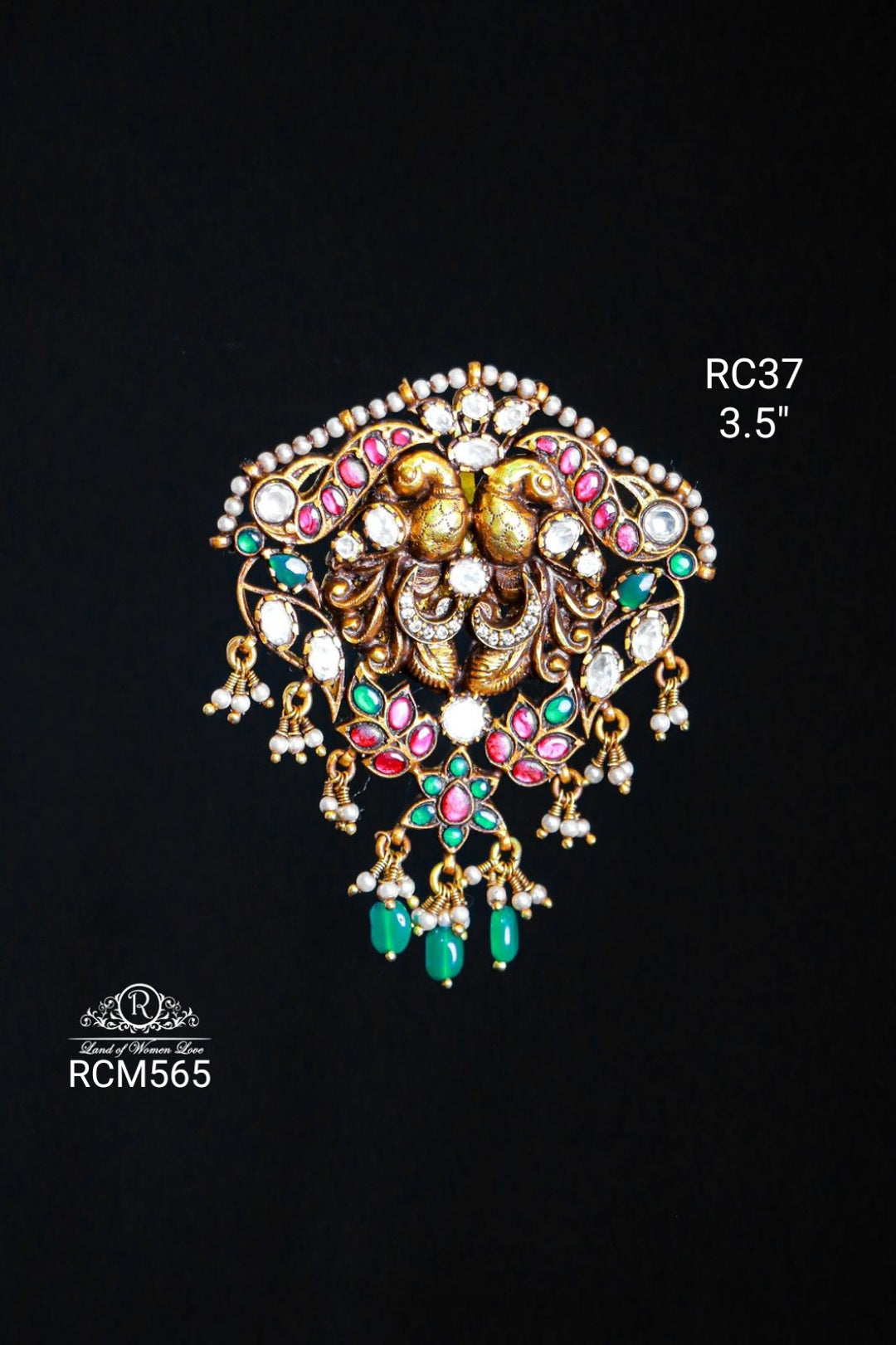 silver cz-gold polish locket design -rcm565 cz 92.5 silver ramala jewelry / ramala collections